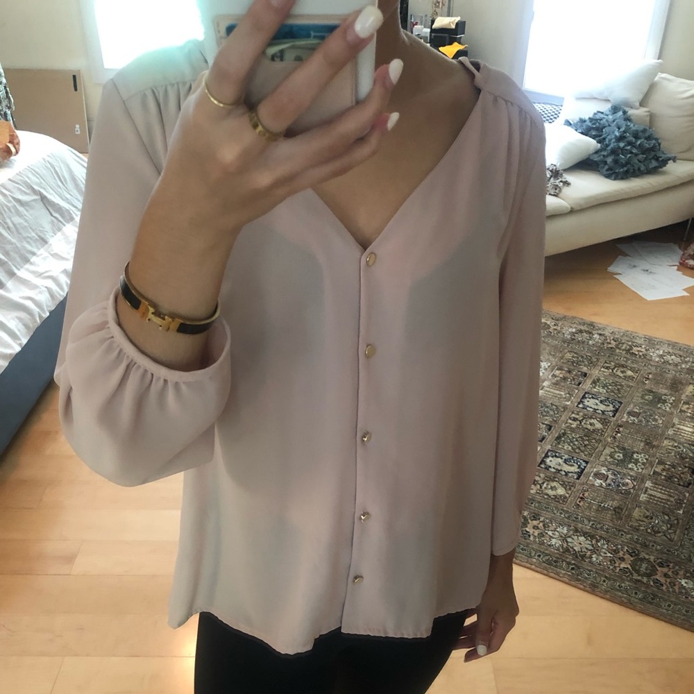 blouse with gold detailing